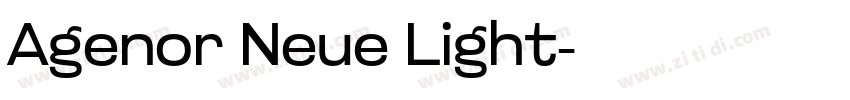 Agenor Neue Light字体转换